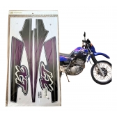 Kit Adesivos Faixas Moto Yamaha Xt 600 1994 Azul ( Roxo ) Jogo Adesivo