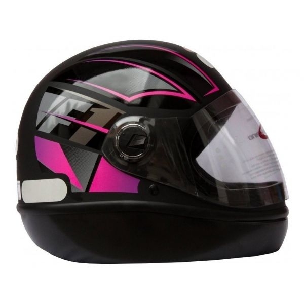 Capacete Moto Feminino Taurus San Marino Fórmula 1 Neo Preto Fosco Rosa Lançamento