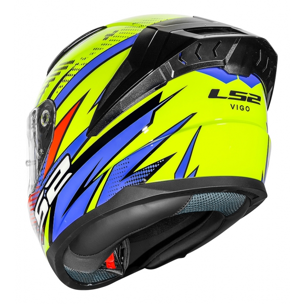 Capacete Moto Esportivo LS2 FF810 Vigo Flight C/ Spoiler Masculino Feminino Lançamento - Amarelo Laranja