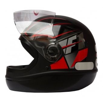 Capacete Moto Taurus Fórmula 1 Neo Preto Fosco Vermelho