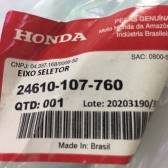 Eixo Pedal Marcha Cambio Xr 200 Cbx 200 Strada Titan 125 Até 1999 Original Honda