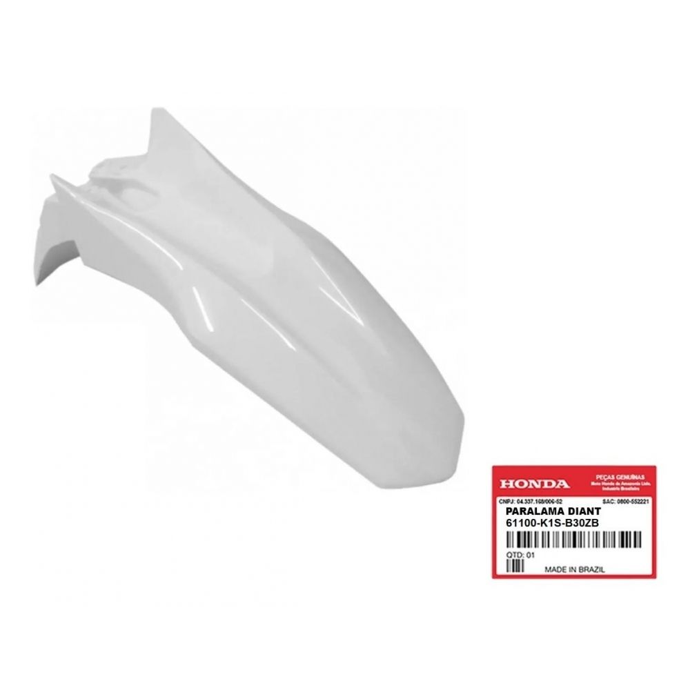 Paralama Dianteiro Nxr Bros 160 2018 2019 2020 2021 2022 2023 Branco Original Honda Branca - Branco