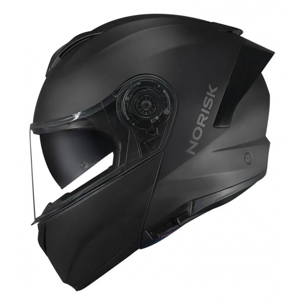 Capacete Moto Robocop Escamoteável Norisk Force 2 Preto Fosco Articulado C/ Óculos E Selo Inmetro - Preto Cinza Fosco