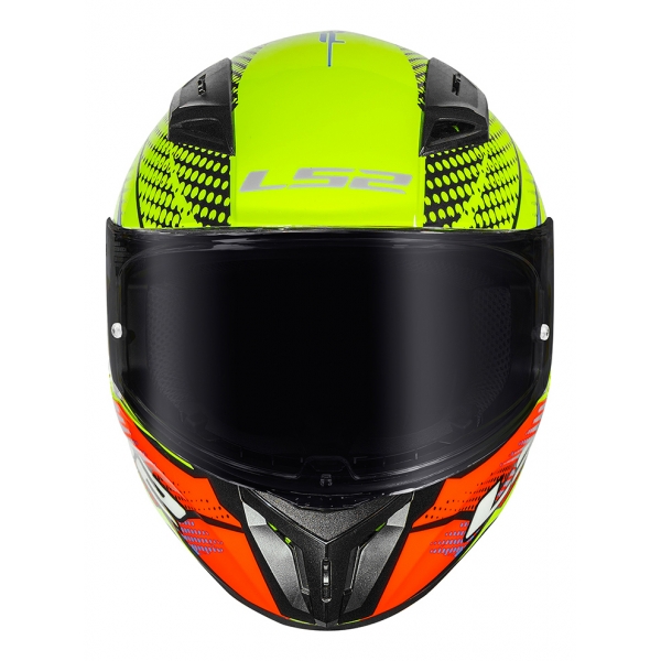 Capacete Moto Esportivo LS2 FF810 Vigo Flight C/ Spoiler Masculino Feminino Lançamento - Amarelo Laranja