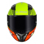 Capacete Moto Esportivo LS2 FF810 Vigo Flight C/ Spoiler Masculino Feminino Lançamento - Amarelo Laranja