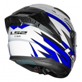 Capacete Moto Esportivo LS2 FF810 Vigo Flight C/ Spoiler Masculino Feminino Lançamento - Branco Azul