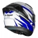 Capacete Moto Esportivo LS2 FF810 Vigo Flight C/ Spoiler Masculino Feminino Lançamento - Branco Azul