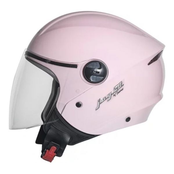 Capacete Aberto Feminino Moto Joy23 Joy 23 By Taurus Custom Vintage Rosa C/ Acabamento Interno Couro - Rosa-claro
