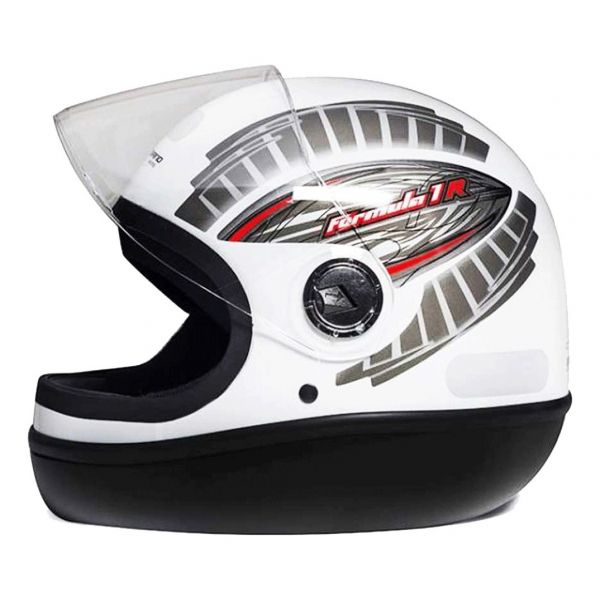 Capacete Taurus Formula 1R Viseira 2mm Modelo Novo - Branco