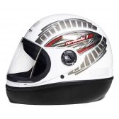 Capacete Taurus Formula 1R Viseira 2mm Modelo Novo - Branco