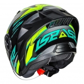 Capacete Moto Aberto Ls2 Of616 S Airflow II Draze Preto Amarelo C/ Spoiler Masculino Feminino