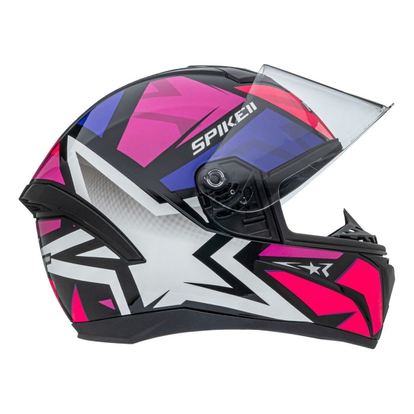 Capacete Moto Feminino Esportivo Peels Spike Ls Star 2 Preto Rosa C/ Selo Inmetro
