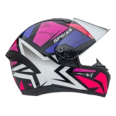 Capacete Moto Feminino Esportivo Peels Spike Ls Star 2 Preto Rosa C/ Selo Inmetro