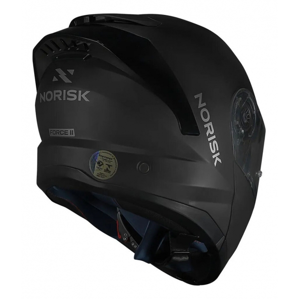 Capacete Moto Robocop Escamoteável Norisk Force 2 Preto Fosco Articulado C/ Óculos E Selo Inmetro - Preto Cinza Fosco
