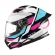 Capacete Moto Esportivo Fechado Texx Hunter Ark C/ Aerofólio Spoiler Masculino Feminino Lançamento - Branco Azul Tiffany Rosa