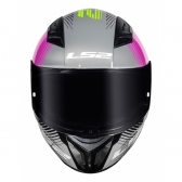 Capacete Moto LS2 FF810 Vigo Shift Light Cinza Rosa C/ Spoiler Masculino Feminino Lançamento