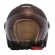 Capacete Moto Aberto Feminino Masculino Joy 23 San Marino By Taurus Biz Marrom C/ Acabamento Interno Couro - Marrom