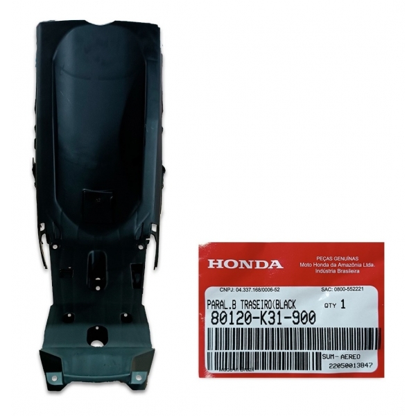 Paralama Interno Traseiro Moto Cb 250 f Twister 2015 2016 2017 2018 2019 2020 2021 2022 2023 Original Honda
