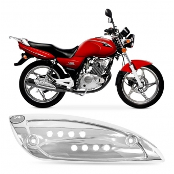 Protetor Escapamento Escape Traseiro Moto Suzuki Yes 125 2005 até 2013 Latinha Modelo Original Cromado
