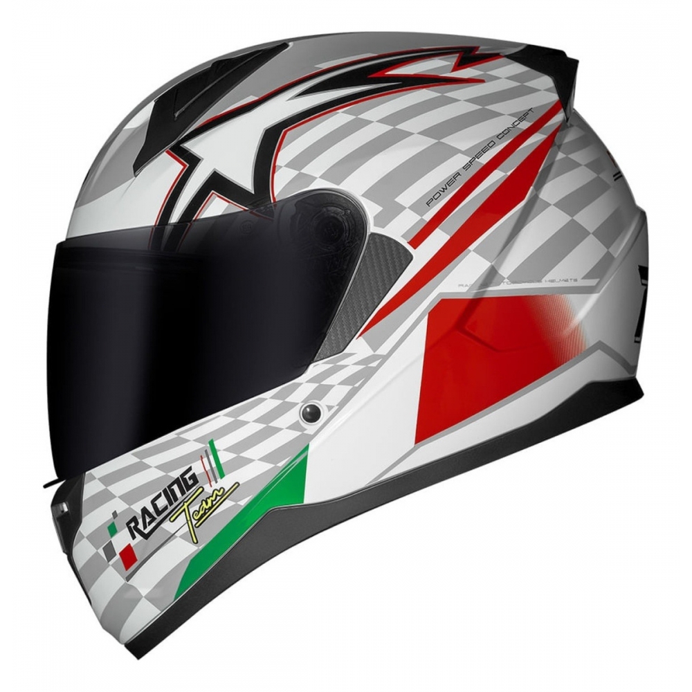 Capacete Fechado Moto Race Tech Sector Grid Grand Prix Bandeira Italy Itália Lançamento