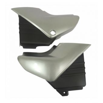 Par De Tampa Lateral Moto Ybr 125 Prata 2004 2005 2006 2007 2008 Carenagem S/ Adesivo Mod Original