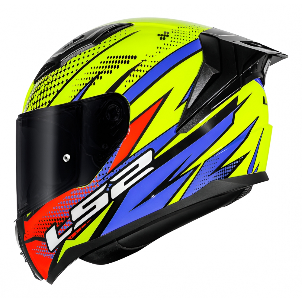 Capacete Moto Esportivo LS2 FF810 Vigo Flight C/ Spoiler Masculino Feminino Lançamento - Amarelo Laranja