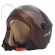 Capacete Moto Aberto Feminino Masculino Joy 23 San Marino By Taurus Biz Marrom C/ Acabamento Interno Couro - Marrom