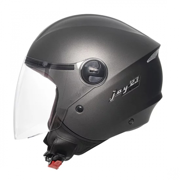 Capacete Moto Aberto Joy 23 By Taurus Custom Cinza Revestido Couro C/ Selo Inmetro