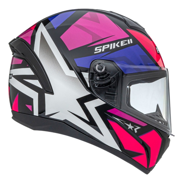 Capacete Moto Feminino Esportivo Peels Spike Ls Star 2 Preto Rosa C/ Selo Inmetro
