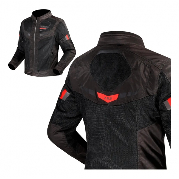 Jaqueta Masculina Moto Ls2 Garda Motociclista Verão Ventilada C/ Proteções