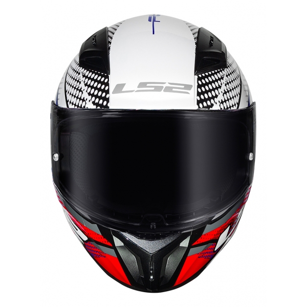Capacete Moto Esportivo LS2 FF810 Vigo Flight C/ Spoiler Masculino Feminino Lançamento - Branco Azul