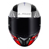 Capacete Moto Esportivo LS2 FF810 Vigo Flight C/ Spoiler Masculino Feminino Lançamento - Branco Azul