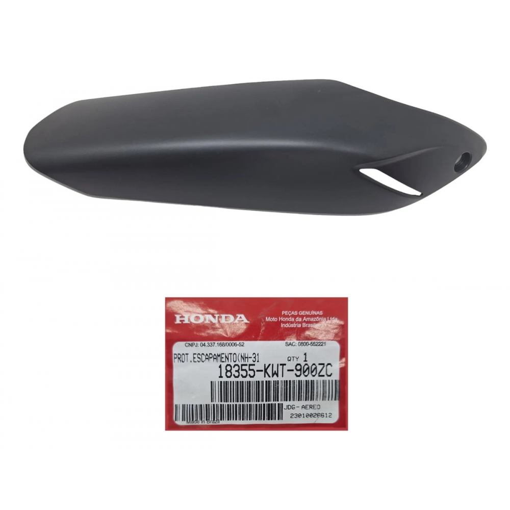 Protetor Escape Escapamento Traseiro Xre 300 2011 2012 2013 2014 2015 2016 2017 2018 2019 2020 2021 2022 2023 Preto Original Honda