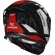 Capacete Moto Esportivo Fechado Norisk Strada 2 Evoque Branco Preto Vermelho C/ Óculos Lançamento