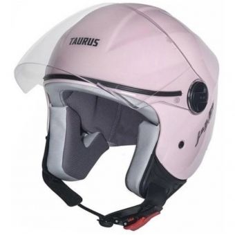 Capacete Aberto Feminino Moto Joy23 Joy 23 By Taurus Custom Vintage Rosa C/ Acabamento Interno Couro