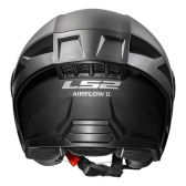 Capacete Moto Aberto Ls2 Of616 S Airflow II Black Preto Fosco C/ Spoiler Masculino Feminino