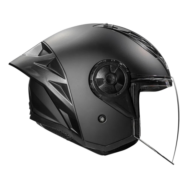Capacete Moto Aberto Ls2 Of616 S Airflow II Black Preto Fosco C/ Spoiler Masculino Feminino