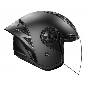 Capacete Moto Aberto Ls2 Of616 S Airflow II Black Preto Fosco C/ Spoiler Masculino Feminino