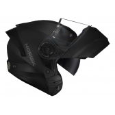 Capacete Moto Robocop Escamoteável Norisk Force 2 Preto Fosco Articulado C/ Óculos E Selo Inmetro - Preto Cinza Fosco