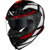 Capacete Moto Esportivo Fechado Norisk Strada 2 Evoque Branco Preto Vermelho C/ Óculos Lançamento