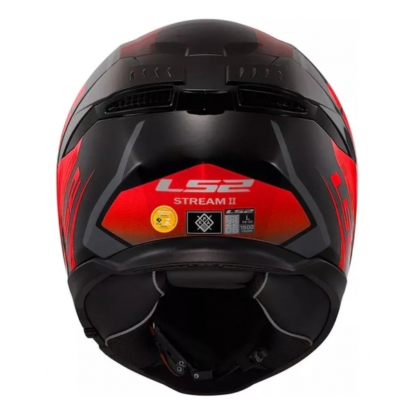 Capacete Moto Fechado Ls2 Ff808 Stream 2 Fury Preto Vermelho C/ Óculos Masculino Feminino