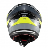 Capacete Moto Esportivo Fechado Texx Hunter Ark C/ Aerofólio Spoiler Masculino Feminino Lançamento - Cinza Verde