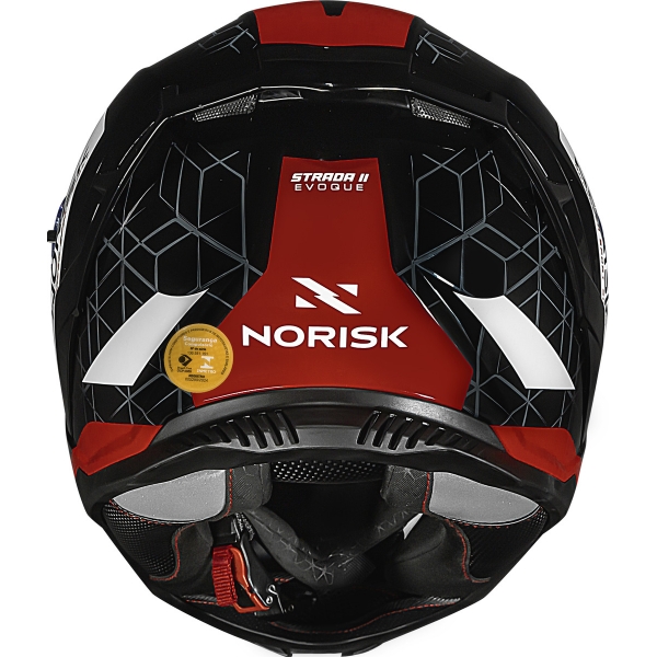 Capacete Moto Esportivo Fechado Norisk Strada 2 Evoque Branco Preto Vermelho C/ Óculos Lançamento