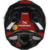 Capacete Moto Esportivo Fechado Norisk Strada 2 Evoque Branco Preto Vermelho C/ Óculos Lançamento
