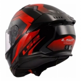Capacete Moto Fechado Ls2 Ff808 Stream 2 Fury Preto Vermelho C/ Óculos Masculino Feminino