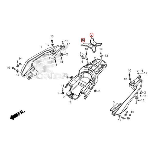 Par De Capa Borracha Do Bagageiro Moto Nxr Bros 160 Xre 190 2025 2026 2027 Em Diante Original Honda - Preto