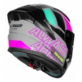 Capacete Moto LS2 FF810 Vigo Shift Light Cinza Rosa C/ Spoiler Masculino Feminino Lançamento