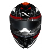 Capacete Moto Esportivo Fechado Norisk Strada 2 Evoque Branco Preto Vermelho C/ Óculos Lançamento