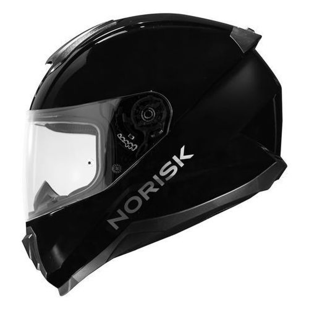 Capacete Moto Norisk Razor Monocolor Solid Black Preto C/ Selo Inmetro - Brilho