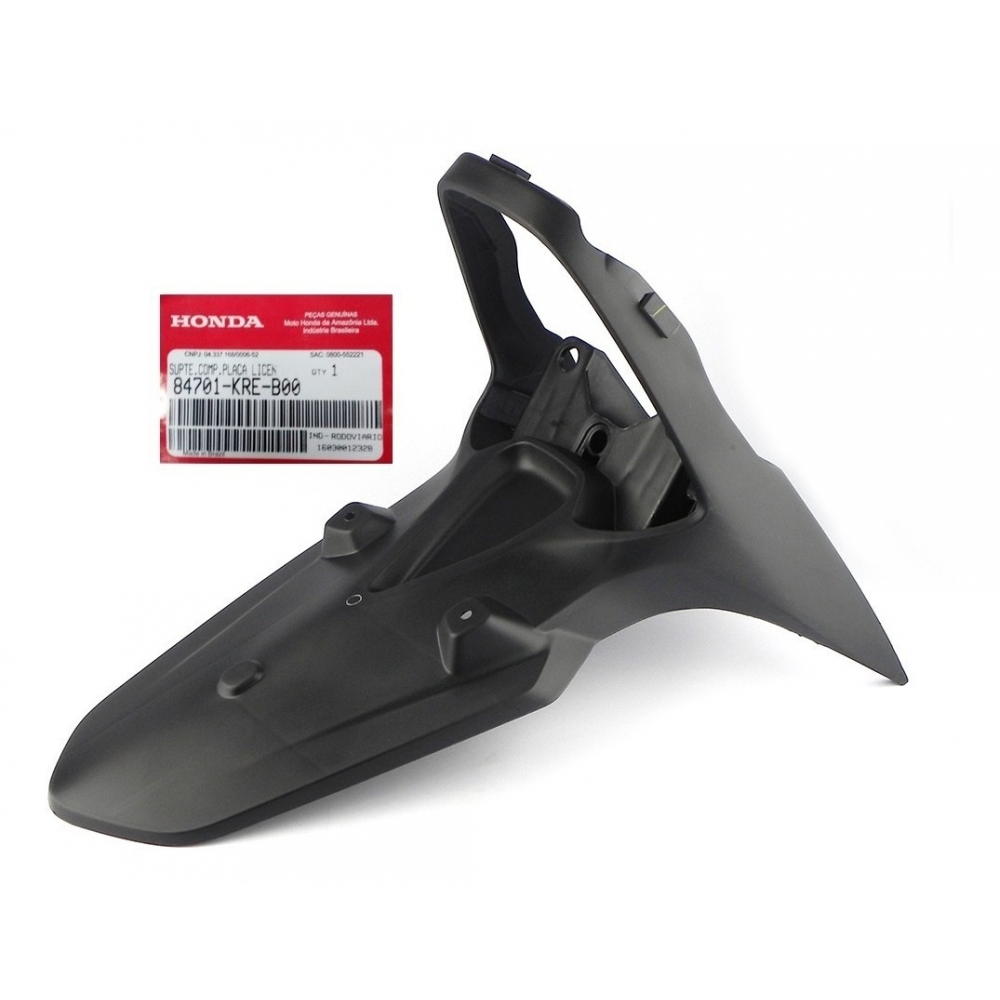 Paralama Traseiro Moto Nxr Bros 150 2009 2010 2011 2012 Suporte Placa Original Honda - Original Honda